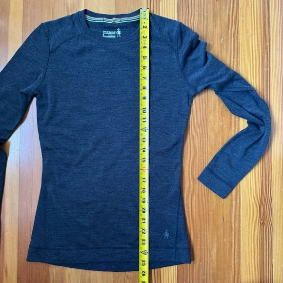 SMARTWOOL Women's Classic Thermal Merino Base Layer Crew sz Small Heather Gray - Picture 7 of 9